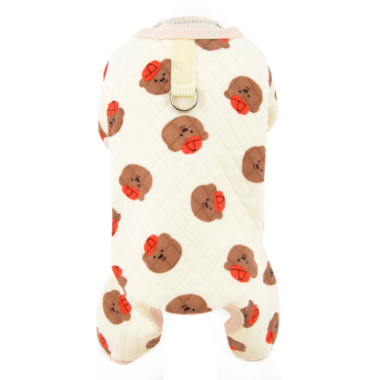 Hunde Pyjama Vierbein-Overall - Welpen Schlafanzug Winter Warm