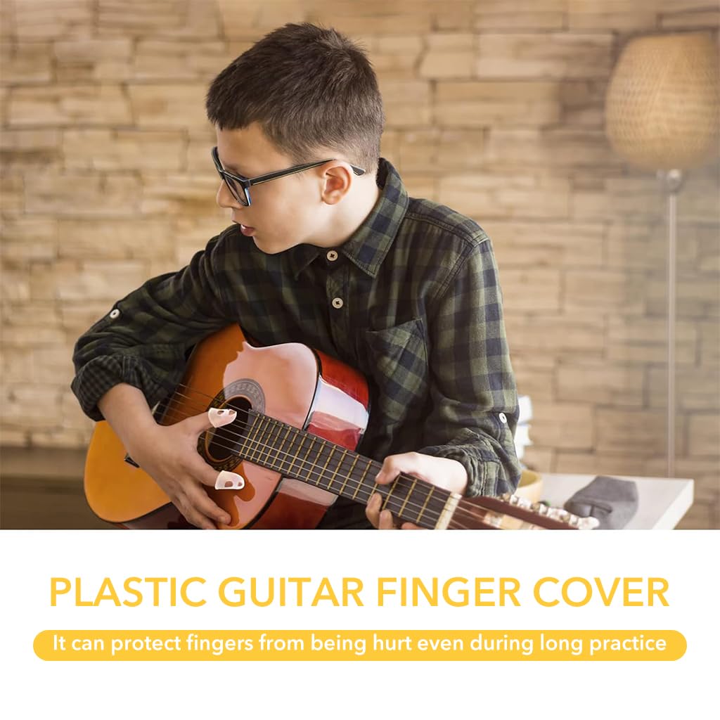 PATPAT� 10Pcs Guitar Finger Silicone Cover for Kids Small Size Silicone Fingertip ProtectorsGuitar Finger Protection for Beginner Pressing String Finger Cover 18mm - Image 7 thumbnail