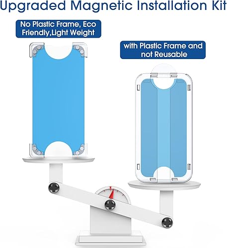 Miniatura 5 de amFilm Paquete de 2 protectores de pantalla magnéticos OneTouch para iPhone 14 Pro de 6.1 pulgadas plástico ecológico y reductor vidrio templado