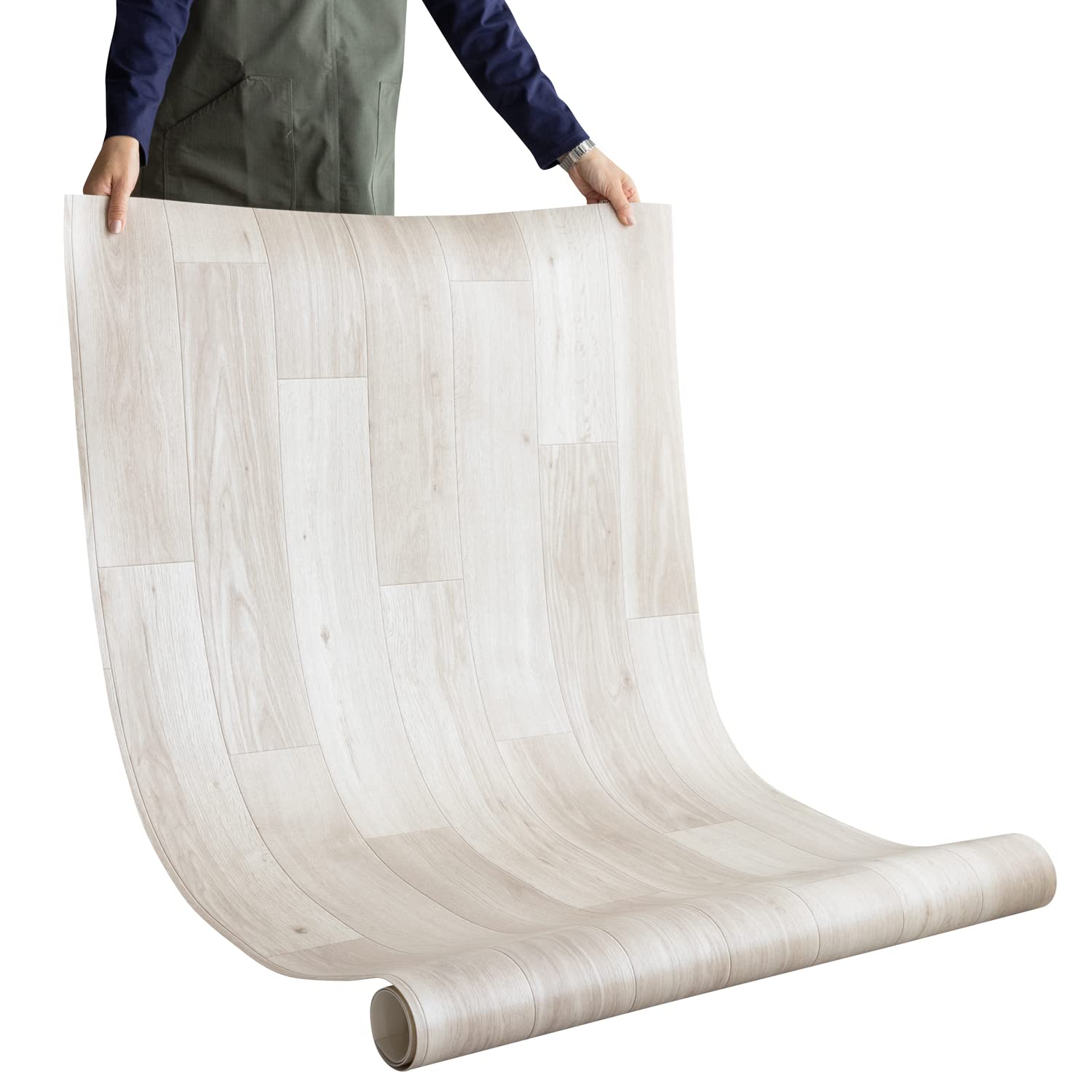 Amazon | ラグリエ フロアマット 木目 グレージュ 江戸間6畳 床保護