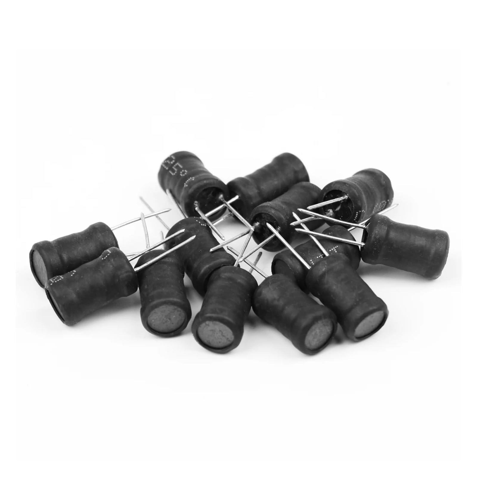 20 Pieces DIP Power Inductor 4x6 6x8 8x10 9x12 10x16 I-Shaped ferrite core Copper Coil Inductor Copper Coil 2.2UH-100MH (Size : 4x6mm 1MH)