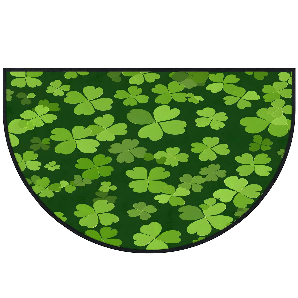 Tapis de porte demi-lune 100x160 cm Mexpekil Clover pour entrée