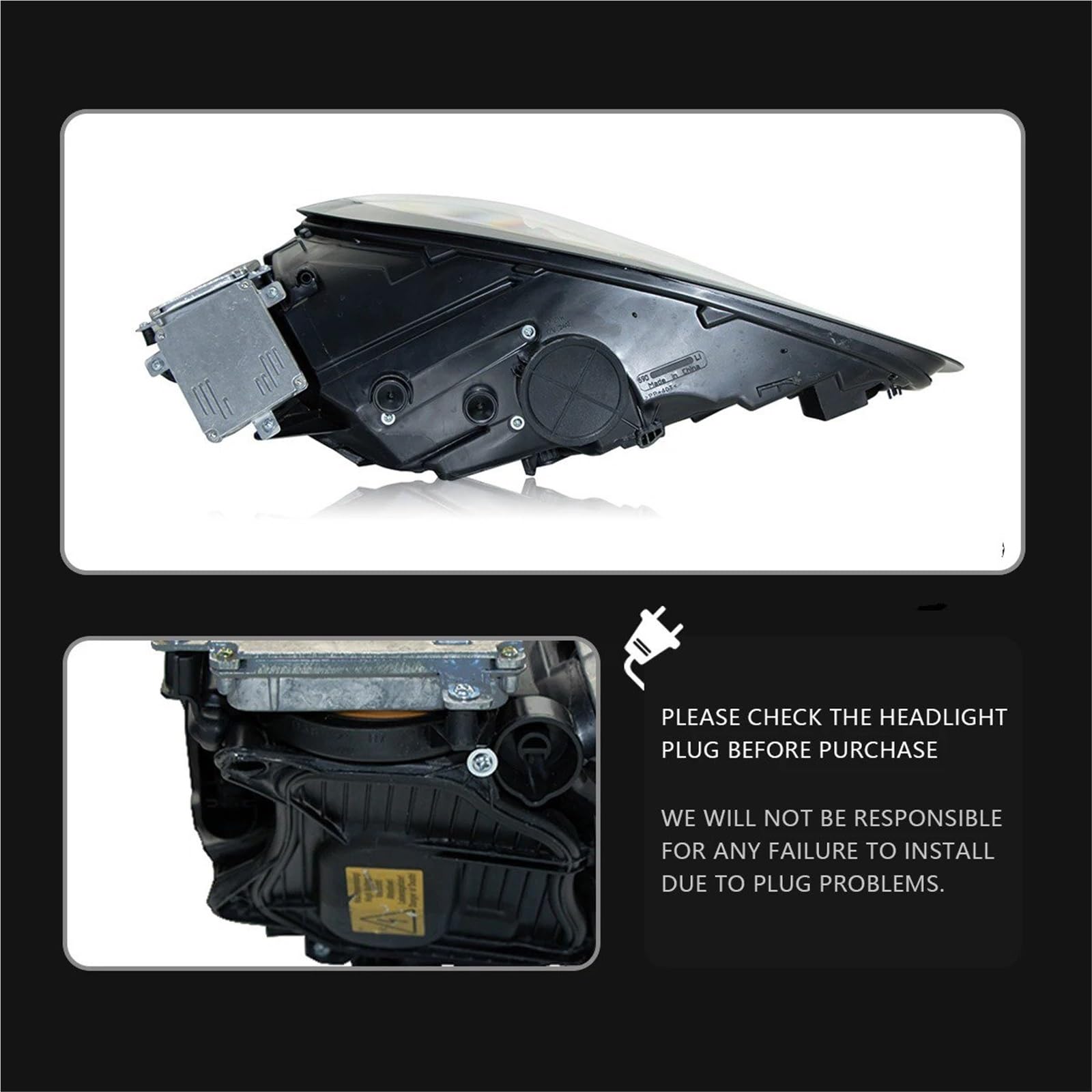per 718 982 2013-2023 Luci per Auto Faro proiettore Faro Luce Diurna Accessori automobilistici Gruppo fari Anteriori(-)