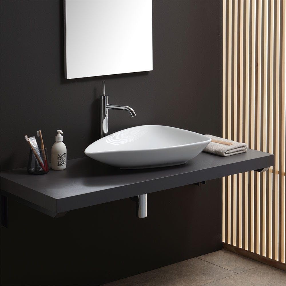 Kiamami Valentina - Lavabo Da Appoggio Forma A Goccia In Ceramica Design Moderno