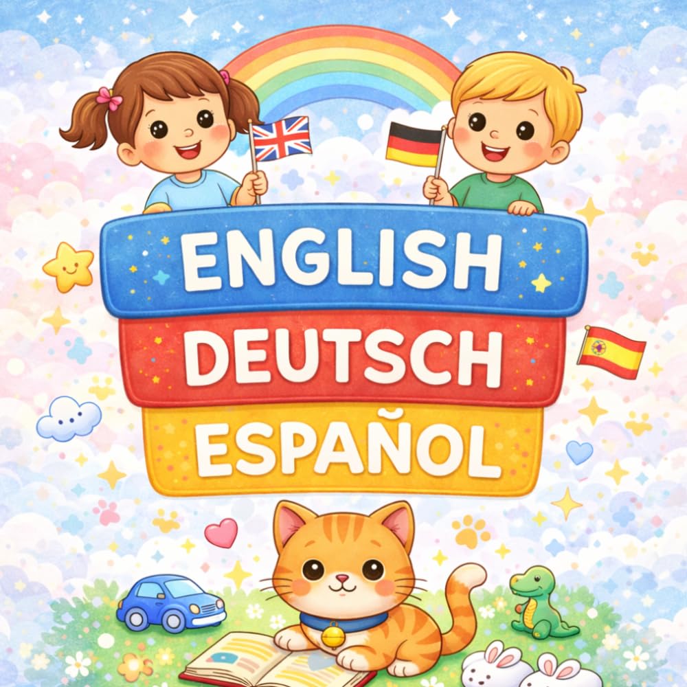 3 Sprachen Lernbuch für Kinder: Deutsch, Englisch & Spanisch spielerisch lernen (3 Sprachen Lernbuch, Deutsch, Englisch & Spanisch kinderleicht lernen)
