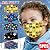 ShaggyDogz 5PCS Cartoon Kids Washable Reusable Bandanas Childrens Boys Girls Comfortable Costume Outdoor Halloween Christmas Daily Wear