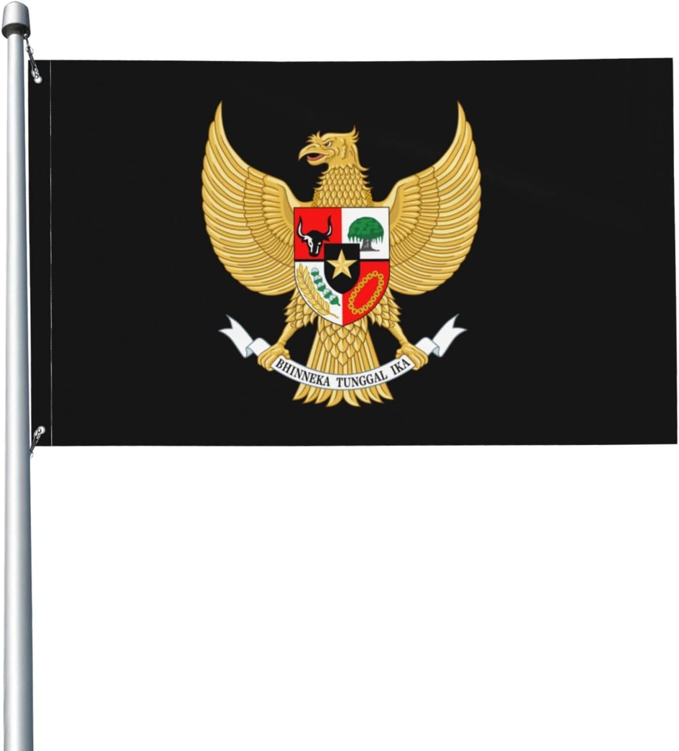 Courtyard Flag National Emblem Of Indonesia Garuda Pancasila Outdoor Decoration Polyester Garden Flag Durable Dormitory Decoration For Outdoor Lawn Celebrations
