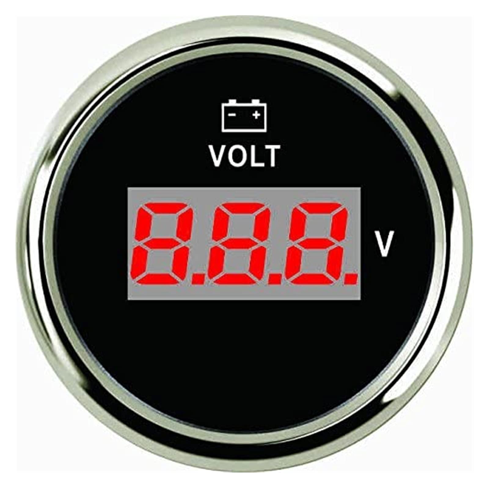 Voltmètre numérique XMING 8-32V 52mm noir avec éclairage LED haute visibilité - 5