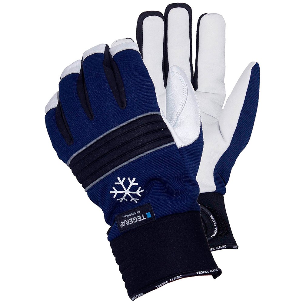 Ejendals 297-10 Size 10 "Tegera 297" Leather Glove - Black/Blue/White