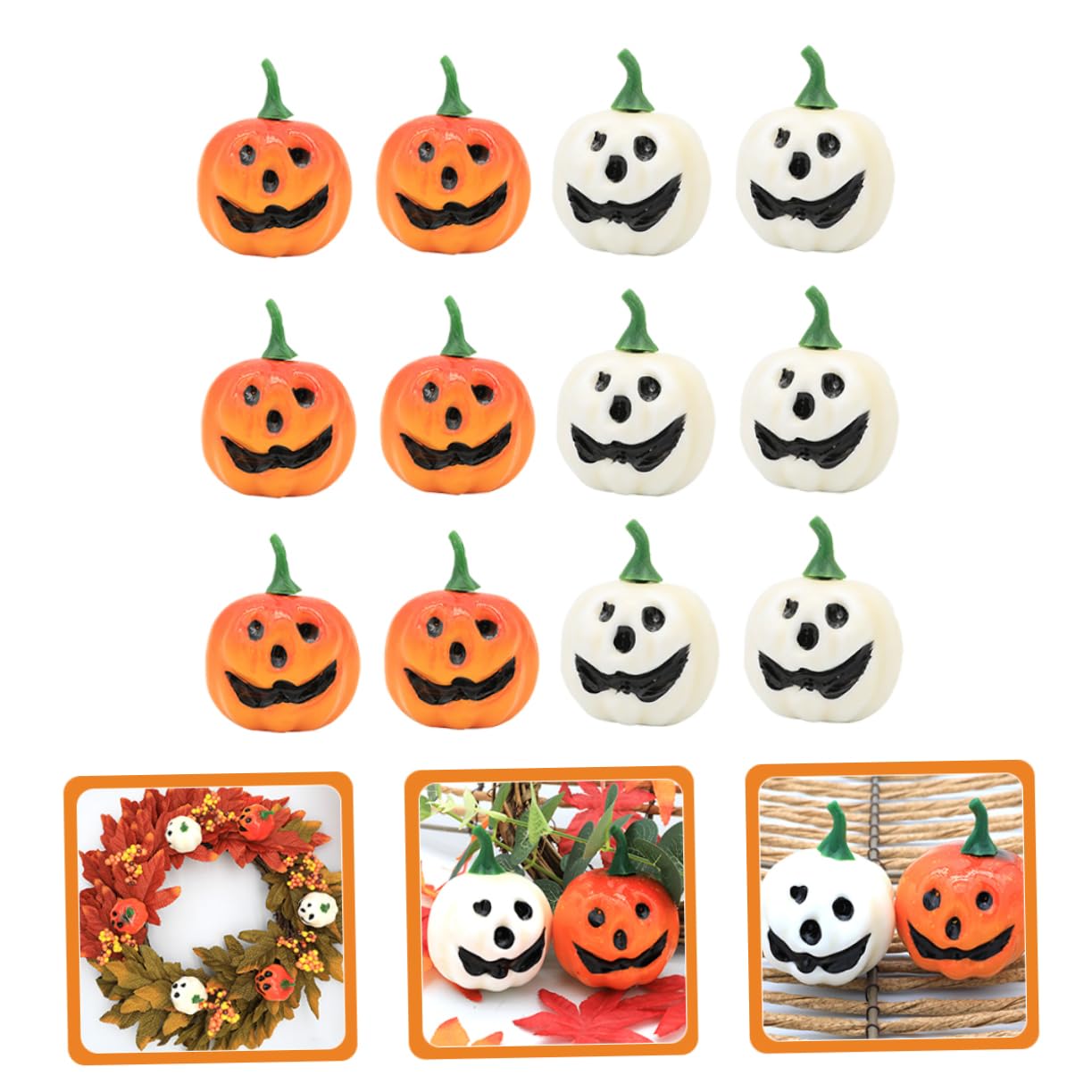 ABOOFAN 48 STK Kleine Kürbis-Ornamente Vasenfüller Dekorative Kürbisse Halloween- Dekorieren Kleiner Halloween-Blumen Künstlich Zur Dekoration Für Schaum