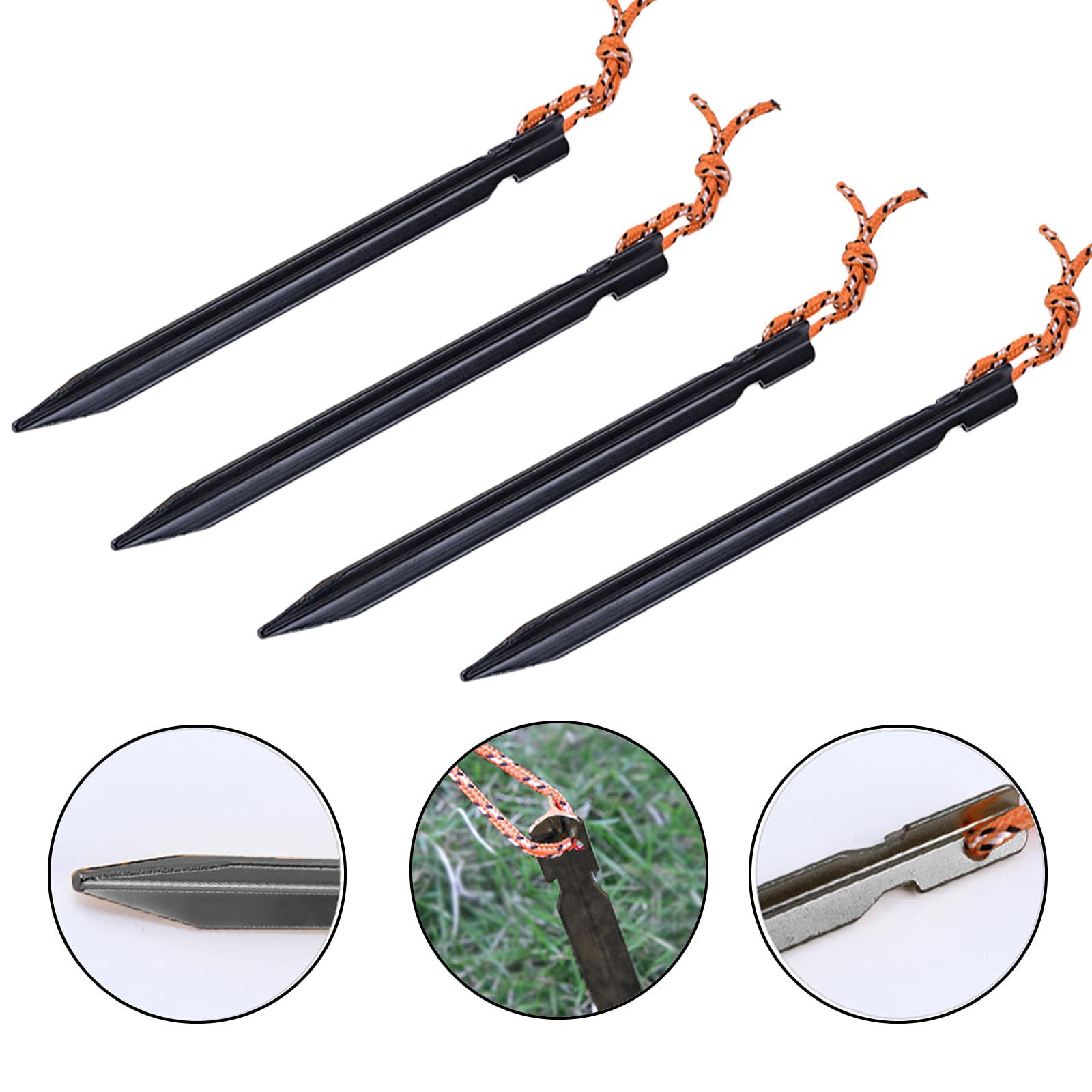 12 Estacas De Aleación De Aluminio De Alta Resistencia Para Tiendas De 