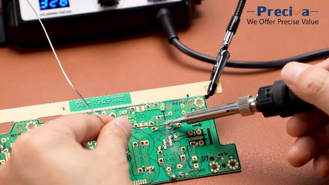 Bild 6 - Lötstation, Preciva 60W Lötkolben mit 2 helfenden Hände Displayanzeige, Temperatur einstellbar 90~480°C, Standby-Modus Lötset für Hobbylöten