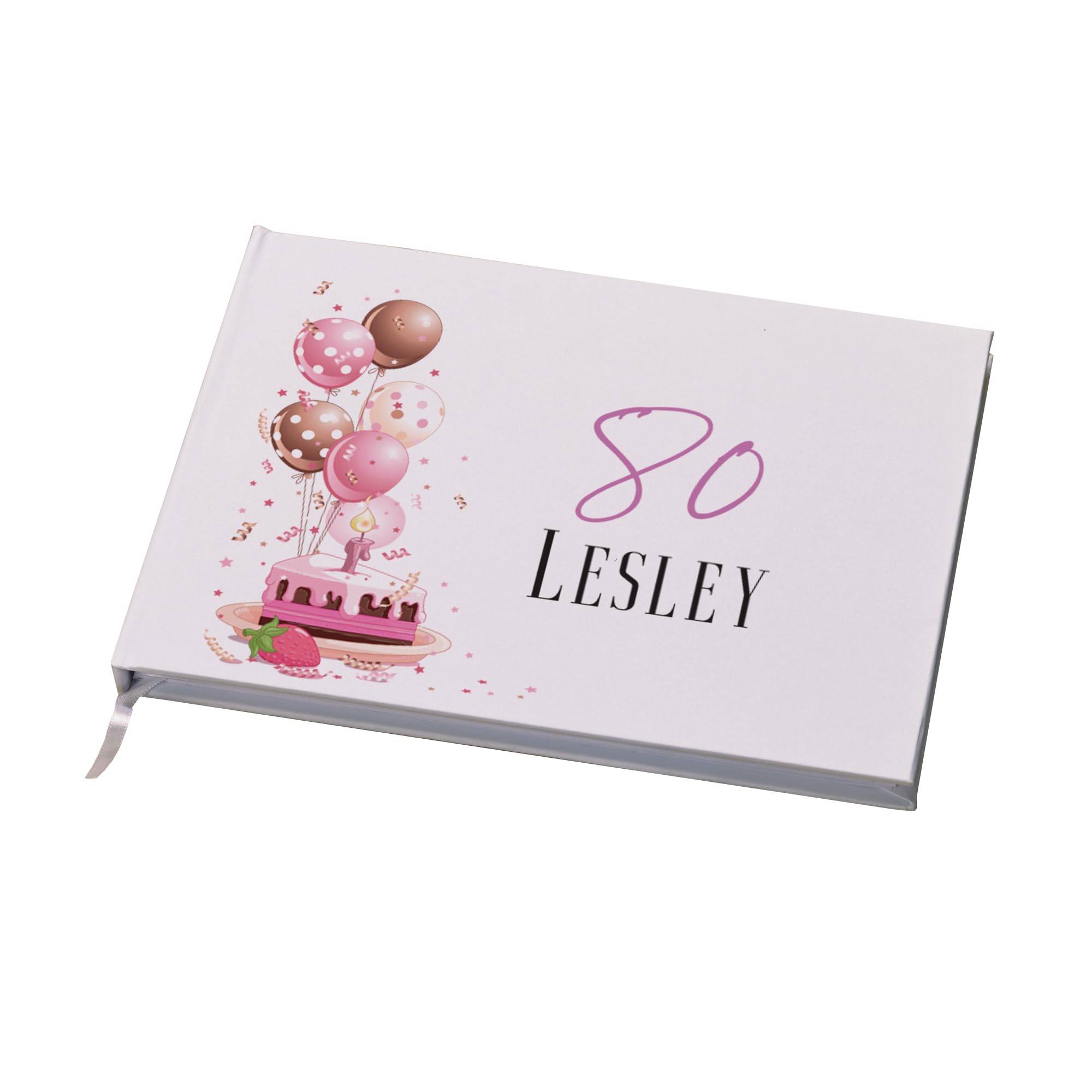 Ukgiftstoreonline Light Personalised 80Th Birthday Gifts For Her Guest Book