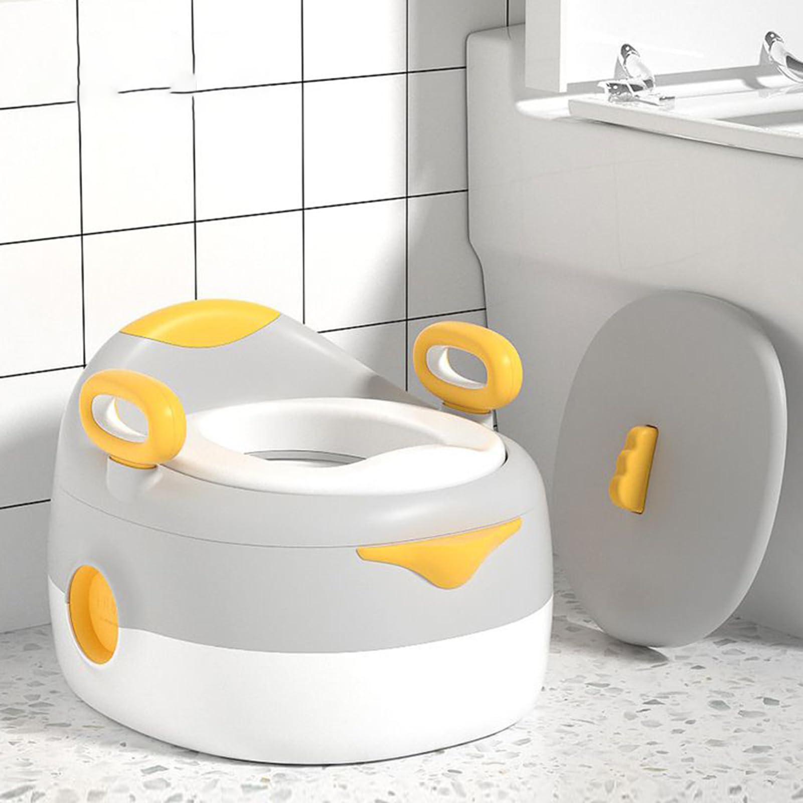 Orinal para Bebés Orinal Infantil De Aprendizaje | Banqueta con Asiento Acolchado para Niños Niñas 1-6 Años Hogar Baño Hotel Guardería