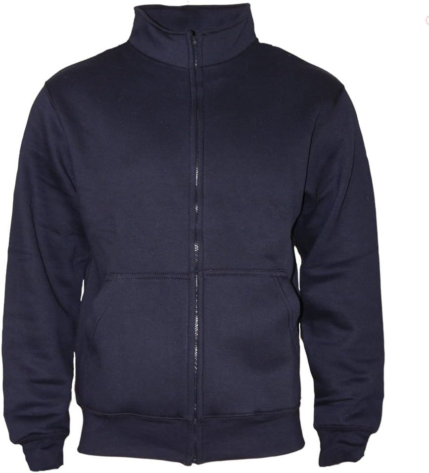 Giacca Uomo Con Zip E Colletto Rialzato - Felpa Pesante 80% Cotone, Taglie S-5XL - Foto 9