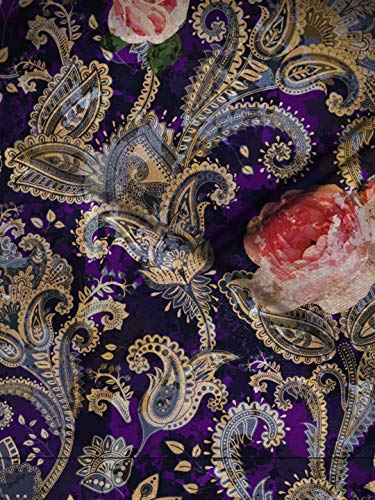 Image of BLACKSMITH Paisley and Floral Printed Italian Pocket Square for Men and Boys, for traditional Indian Wear like Bandhgala and Modi Jacket