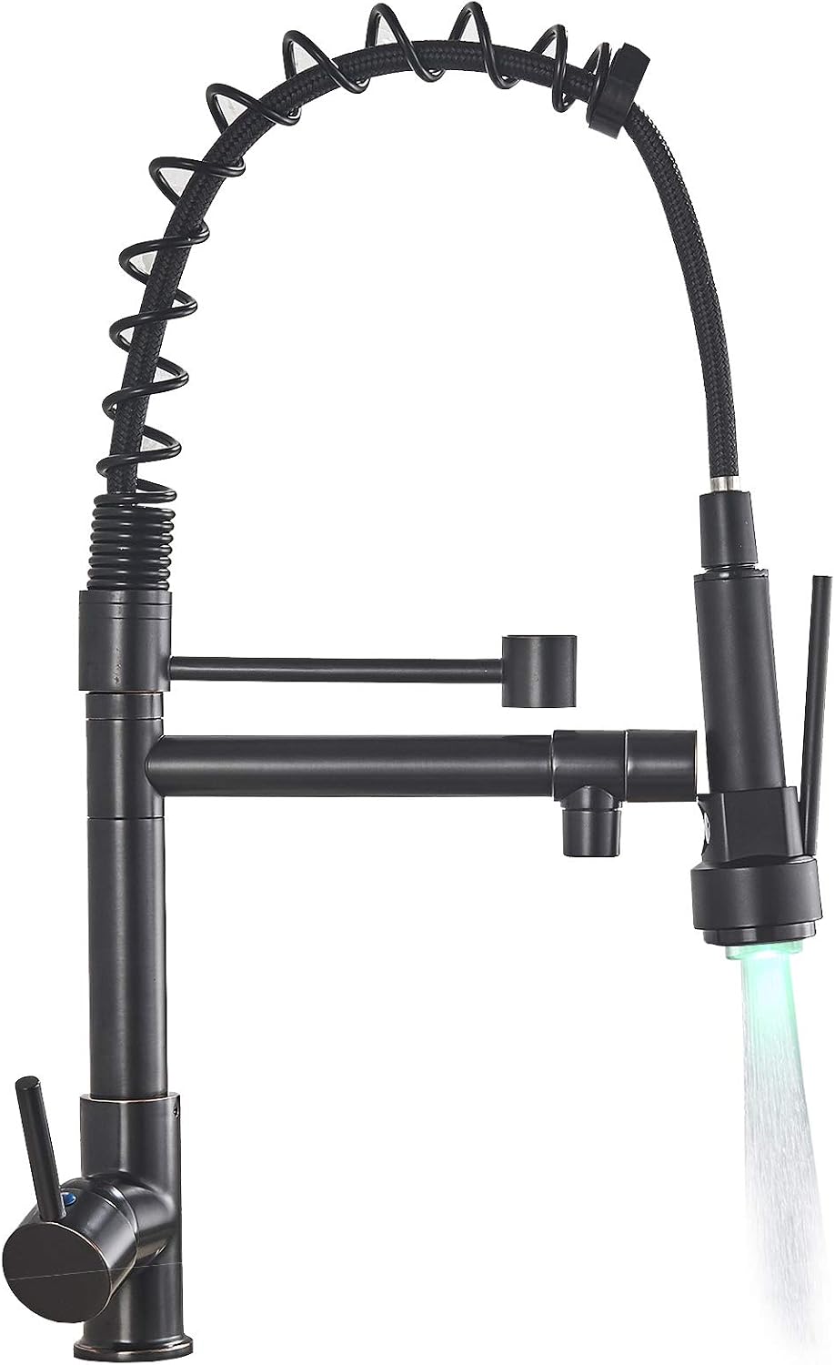 Prоmо Dіѕсоunt Uр Tо 70% оƒƒ NeierThodore Commerical Pull Down Kitchen Faucet Sprayer with LED Two Spout Single Handle Oil Rubbed Bronze Kitchen Sink Faucet Brass Stainless Steel Industrial Kitchen Faucets