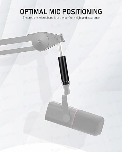 Miniatura 4 de Tubosvarillas de extensión de soporte de micrófono de 6 pulgadas, rosca universal de 58-27 pulgadas, se adapta a la mayoría de los brazos de
