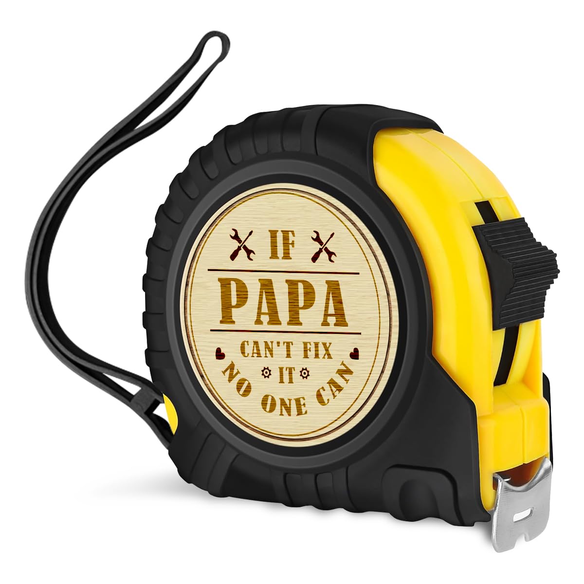 Fathers Day Christmas Birthday Gift for Papa Male Elders Tool Woodworker Carpenter Gifts for Grandpa Handicraft Enthusiasts If Papa Engraved Tape