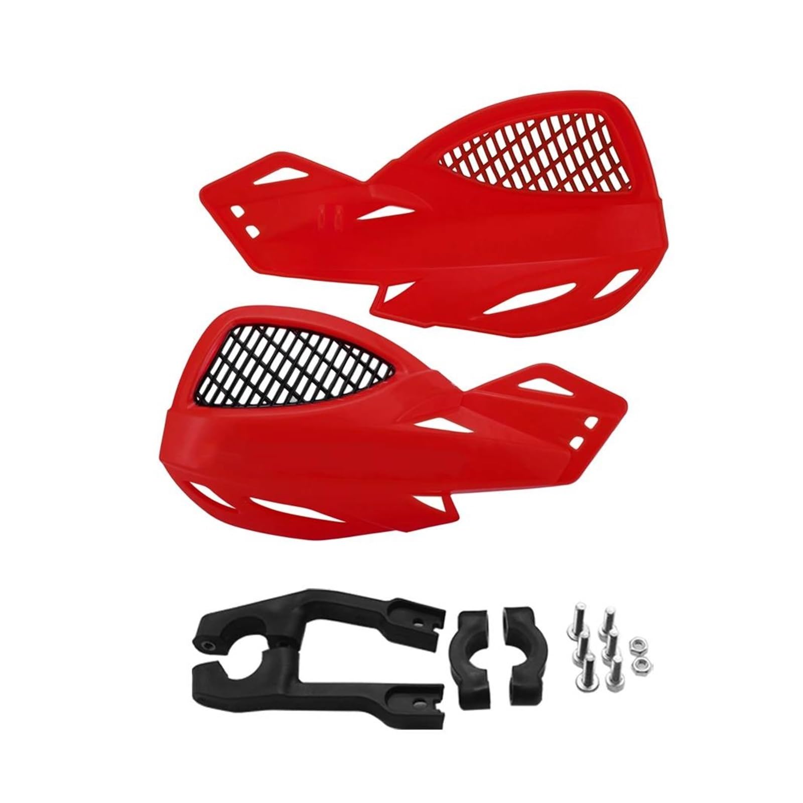 Voor Motorfiets Hand Guards Motocross Protectors Handguards 22 Mm 25 Mm Atv Crossmotor Moto Hand Guards Beschermende (Color : Rot