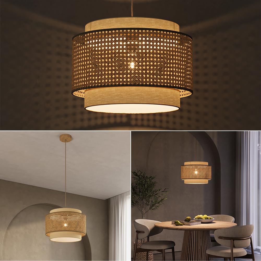 Vicco Lámpara de techo Morten, Crema, 45 x 31 cm | apto para bombillas E27, fácil montaje en techo