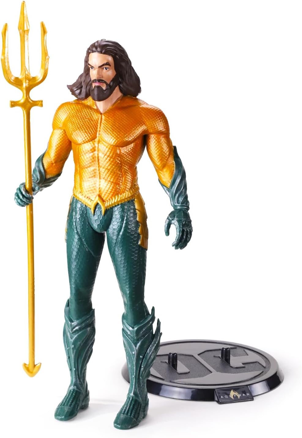 DC Comics Collectible Action Figures Set - Bundle with Flash and Aquaman Figurines Plus Batman Mobile Wallet | 7" Flash and Aquaman Bendy Figure Toys