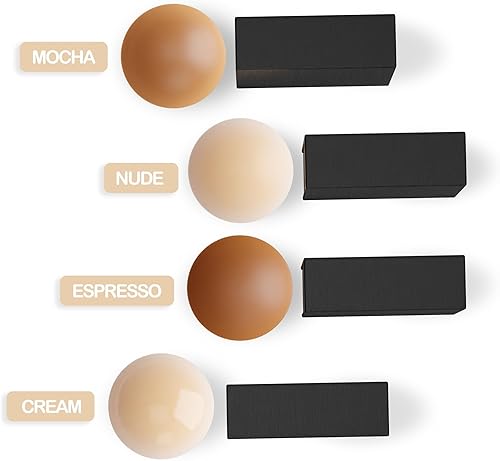 Miniatura 7 de MyVanna 2 pares de pezones de pezón cubiertas de silicona para pezones para mujeres, sujetadores de pétalos reutilizables sin necesidad de brasier