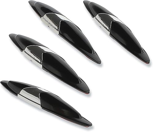 Protector de borde de puerta lateral de automóvil, protector de bordes para todas las puertas del automóvil, color negro (paquete de 4)