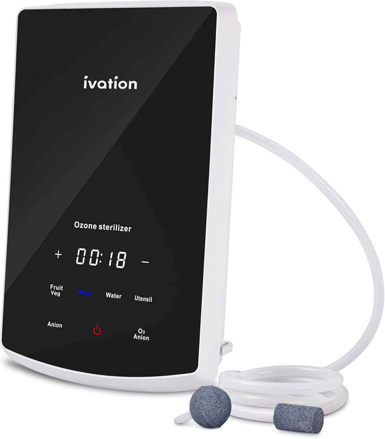 Ivation Multipurpose Ozone Sterilizer for Air & Water | Transportable House Deodorizing & Disinfecting System with LED Management Panel, Ionizer, Tube & Diffuser Stones | Purify Toothbrushes, Child Bottles, And so forth