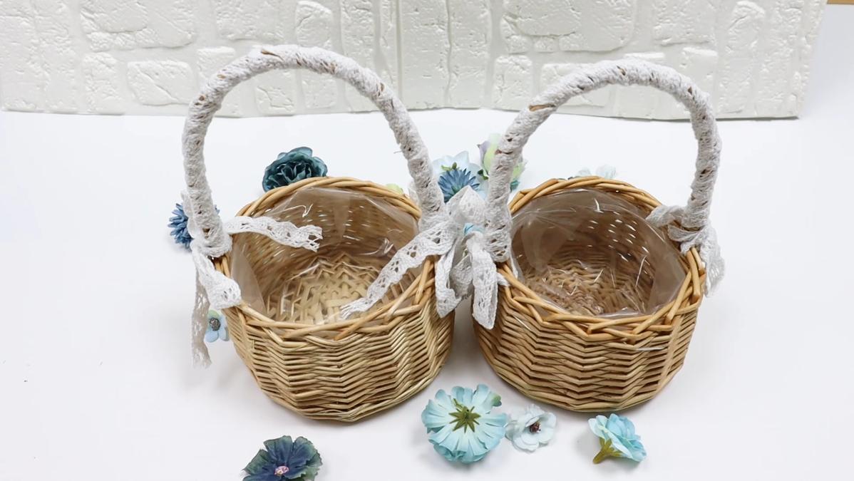 Panier En Osier Avec Anse, Petit Panier Osier, Corbeilles à Fleurs