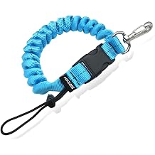 nitescuba Scuba Diving Spring Clip Lanyard, Thick Stainless Steel Spring Coiled Anti-Lost Lanyard with Quick Release Buckle for Underwater Cameras,Dive flash Lights