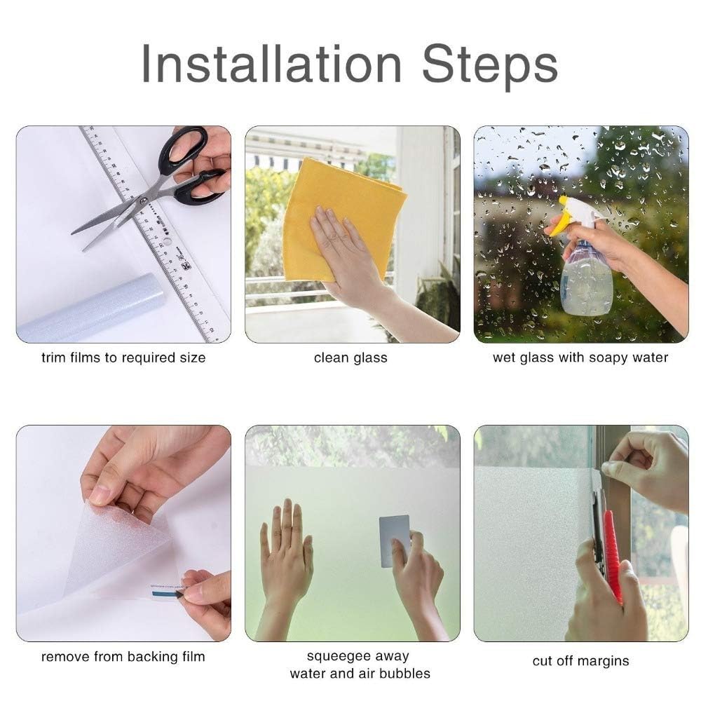 Church Style Stained Glass Window Film Decorative Privacy Non Adhesive Window Stickers for Home Office J6 60x90cm(23.6