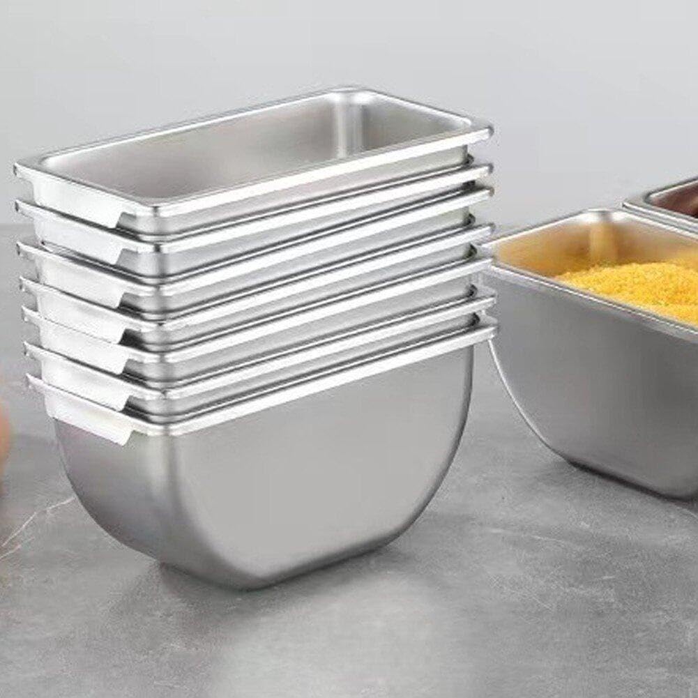 Gewürzdose aus Edelstahl mit 4 Fächern, mit Deckel und Löffel, Gewürzbehälter für Küche, Salz- und Pfefferhalter, langlebiger Gewürzbehälter für Zuhause