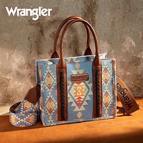 Image of Wrangler Purse Western Aztec Tote Bag Women Top Handle Handbags with Detachable Strap | Western