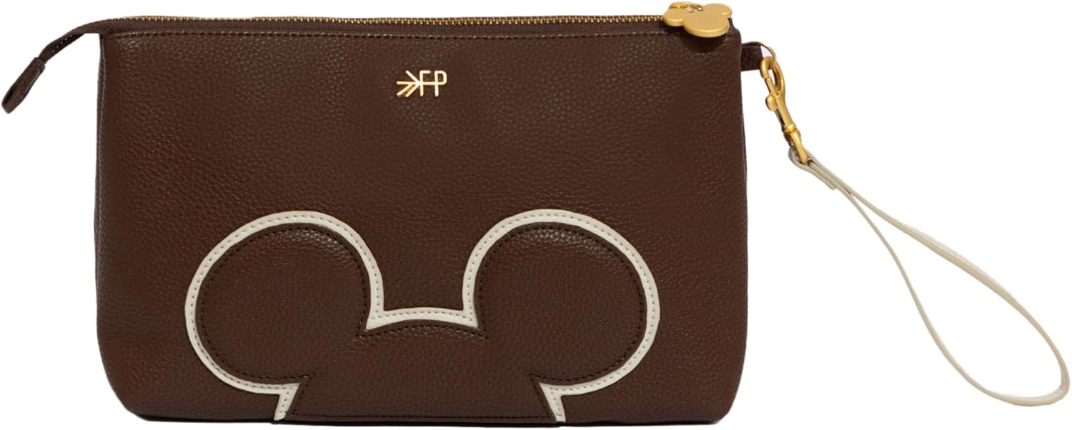Freshly Picked Classic Zip Pouch, Mocha Mickey