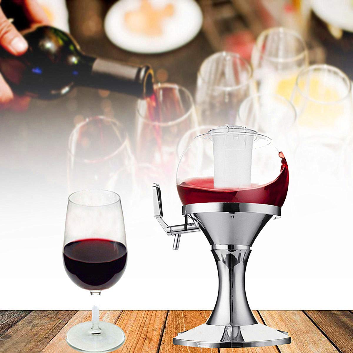 RanDal 3.5L Getränkeableger Ice Core Tower Drink Liquor Container Pourer Bar Maschine