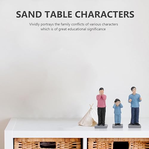 Miniatura 9 de Kisangel Juego de figuras pequeñas pintadas con temática de disputa familiar, figuras pequeñas pintadas de personajes de mesa de 1.18 pulgadas para