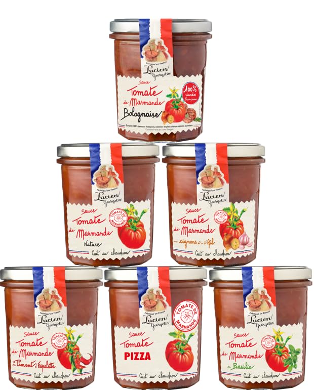 Lucien Georgelin - Lote de 6 salsas de tomate de Marmande (300 g)