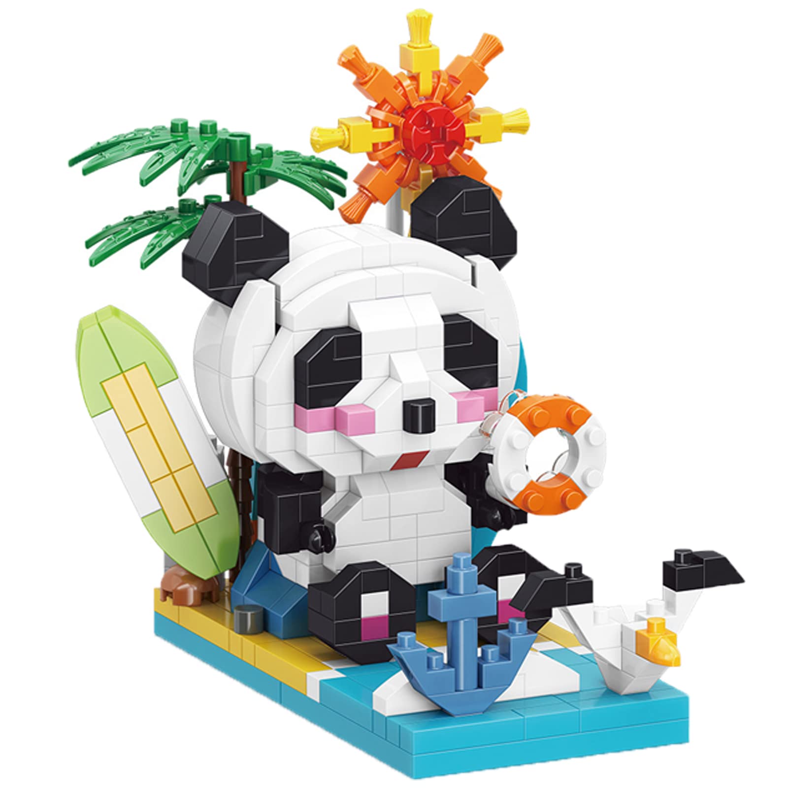 Panda Building Blocks Micro Mini Bricks Red Panda Bamboo Watermelon ...