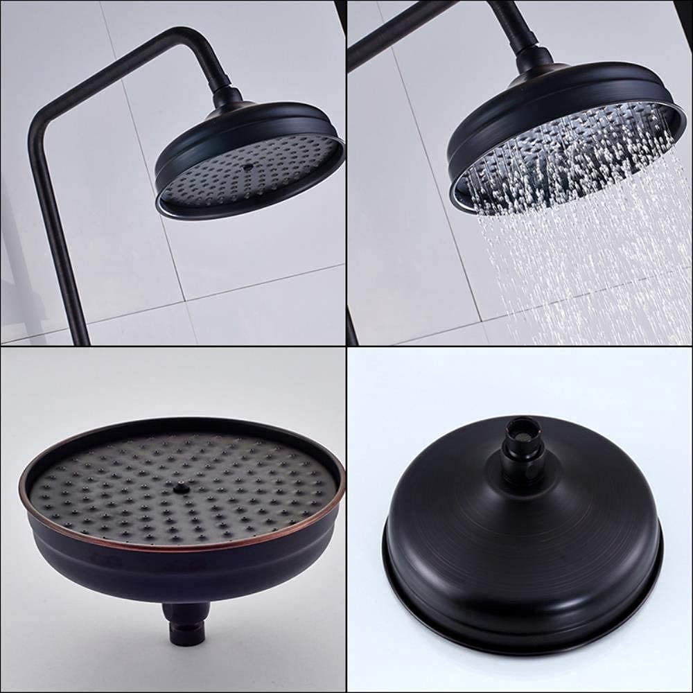 Ottone Antico Tondo 8 Pollici Doccia Soffione Accessori Bagno Ricambio Doccia Per Esterno Soffione Doccia Grande (Standard 1/2 pollice)