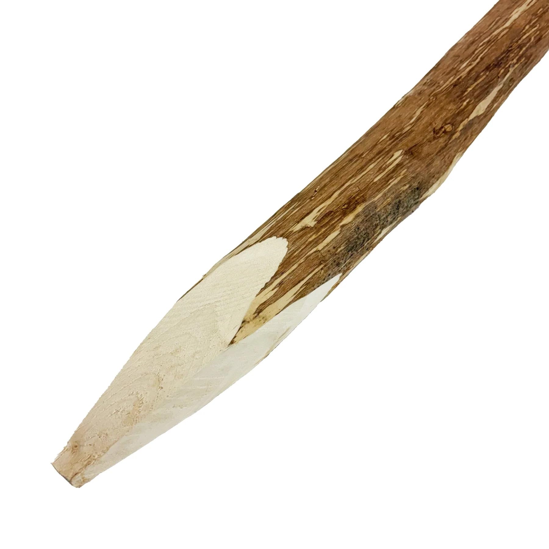 Handmade Hazel Wood Fence Post, Natural Wood, Pointed Stake (1.2m(4ft))
