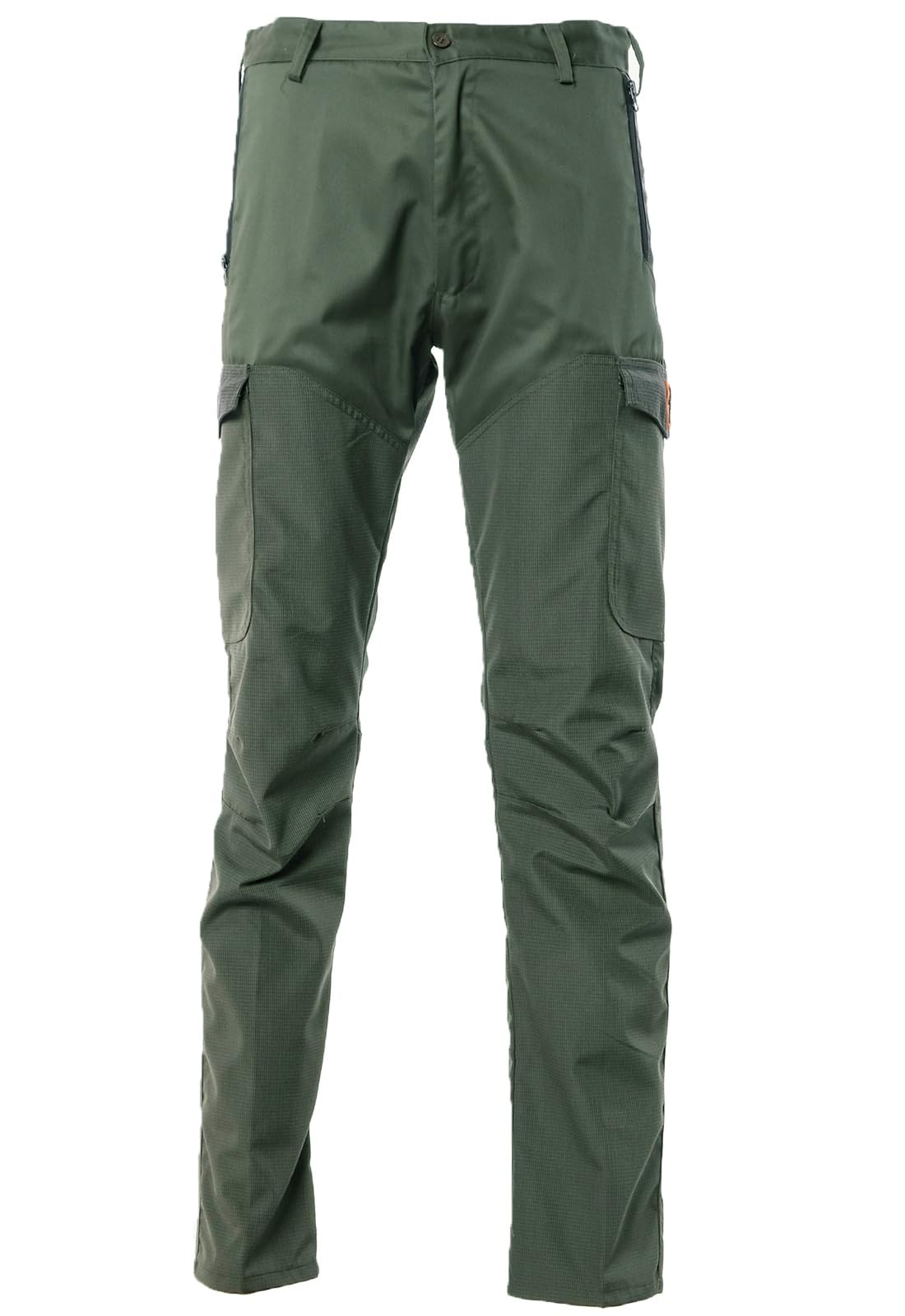 fratelliditalia.org Pantalone Uomo Caccia in Tessuto polycotone con Rivestimento in Tessuto Tecnico Verde antistrappo dalla 46 alla 60