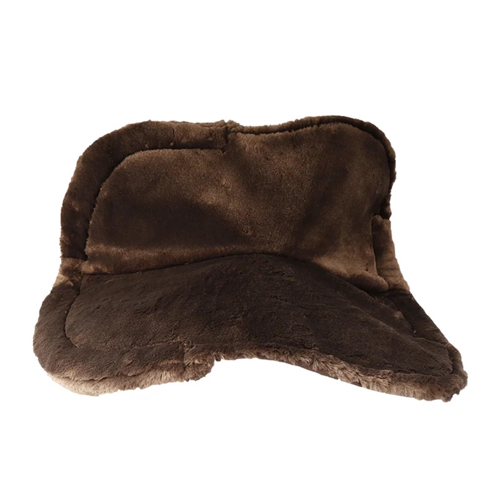 Mantilla para Caballo Almohadilla de sillín ecuestre de pelo de cordero Artificial, equipo a prueba de golpes, amortiguación al montar a caballo(Brown L)