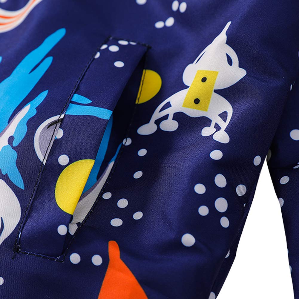 LZH Bambini Impermeabile Ragazzi Giacca con Cappuccio Dinosauro Cappotto + Pantaloni Set