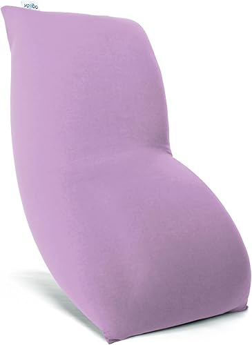 Miniatura 8 de Yogibo Puf corto para adultos, niños y adolescentes con relleno, suave, afelpado, cómodo, sensorial, sofá biplaza, funda lavable, neutro brillante