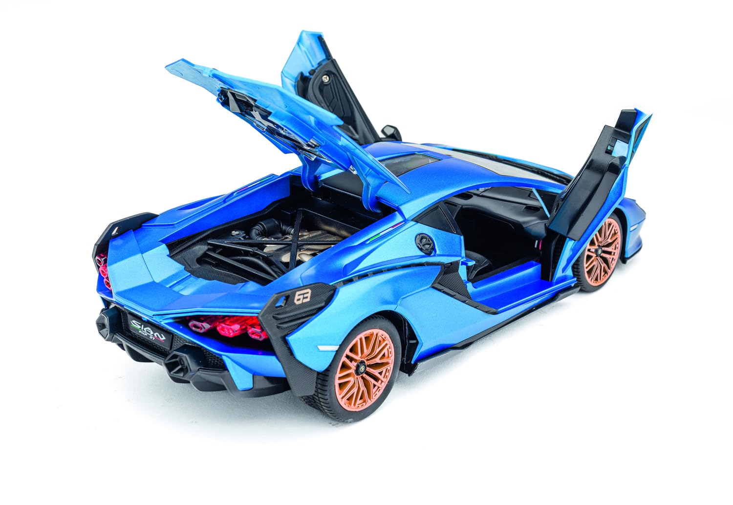 Carson 1:14 Lamborghini Sián 2.4GHz 100% RTR - Coche teledirigido, iluminación LED, RC, vehículo RC, RC Auto 1:14, Juguete teledirigido