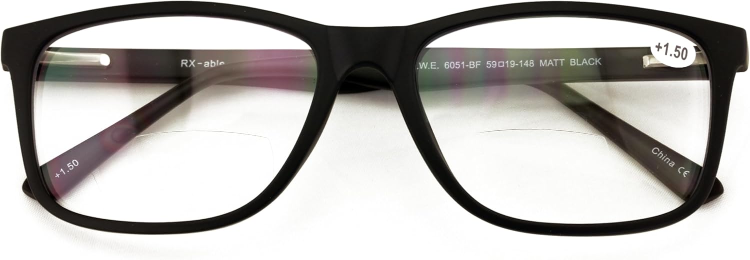 V.W.E. Men XL wide reading glasses clear lens optical reader Anti Blue Blocker UV 150mm - Image 5