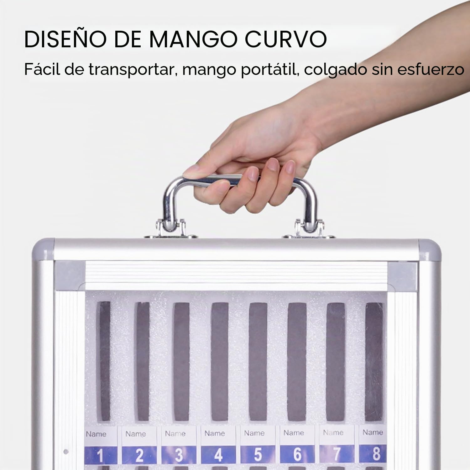 Armario De Almacenamiento Para Teléfono Móvil,Armario De Almacenamiento Aluminio,Para Teléfono Móvil Con Asa Montable En Pared Para Colegio, Aula, Oficina, Examen (36 Ranuras/Plateado)