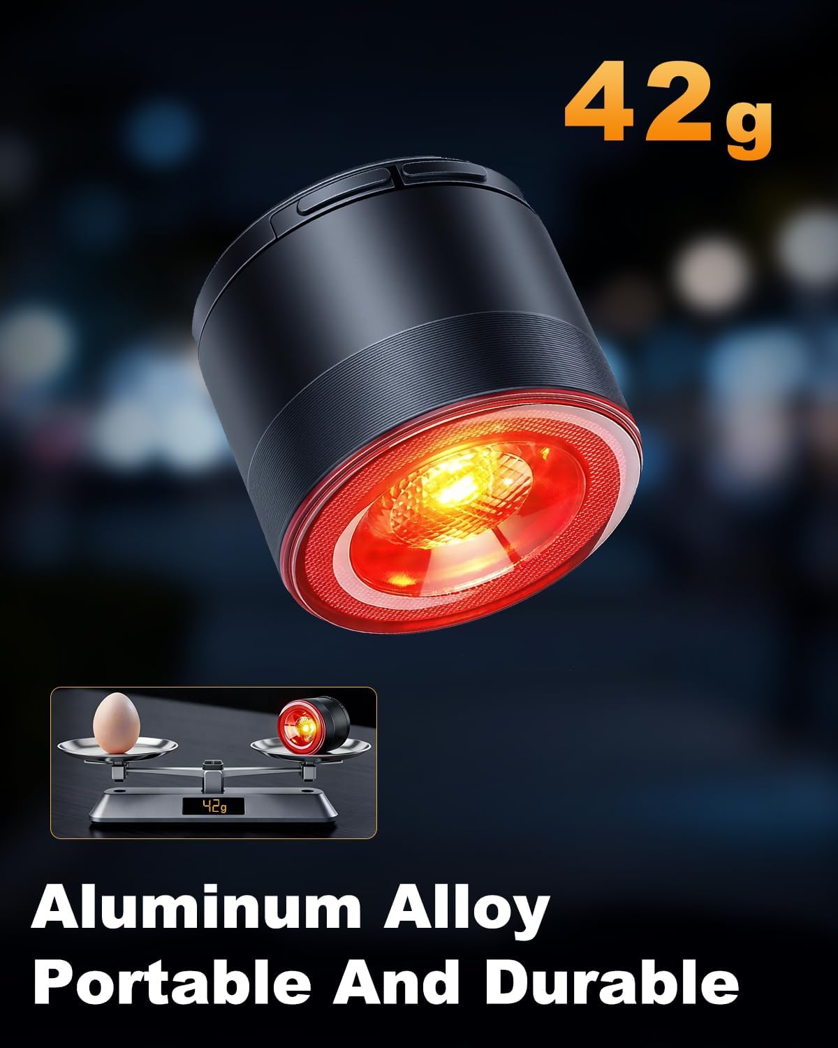 WSDCAM Bike Tail Light, 4+8 Light Modes, Smart Brake Sensing LED light, Rechargeable Bicycle Rear Lights for Night Riding,Auto On/Off, Waterproof Safety Cycling Bike Accessories for Road/Mountain Bike