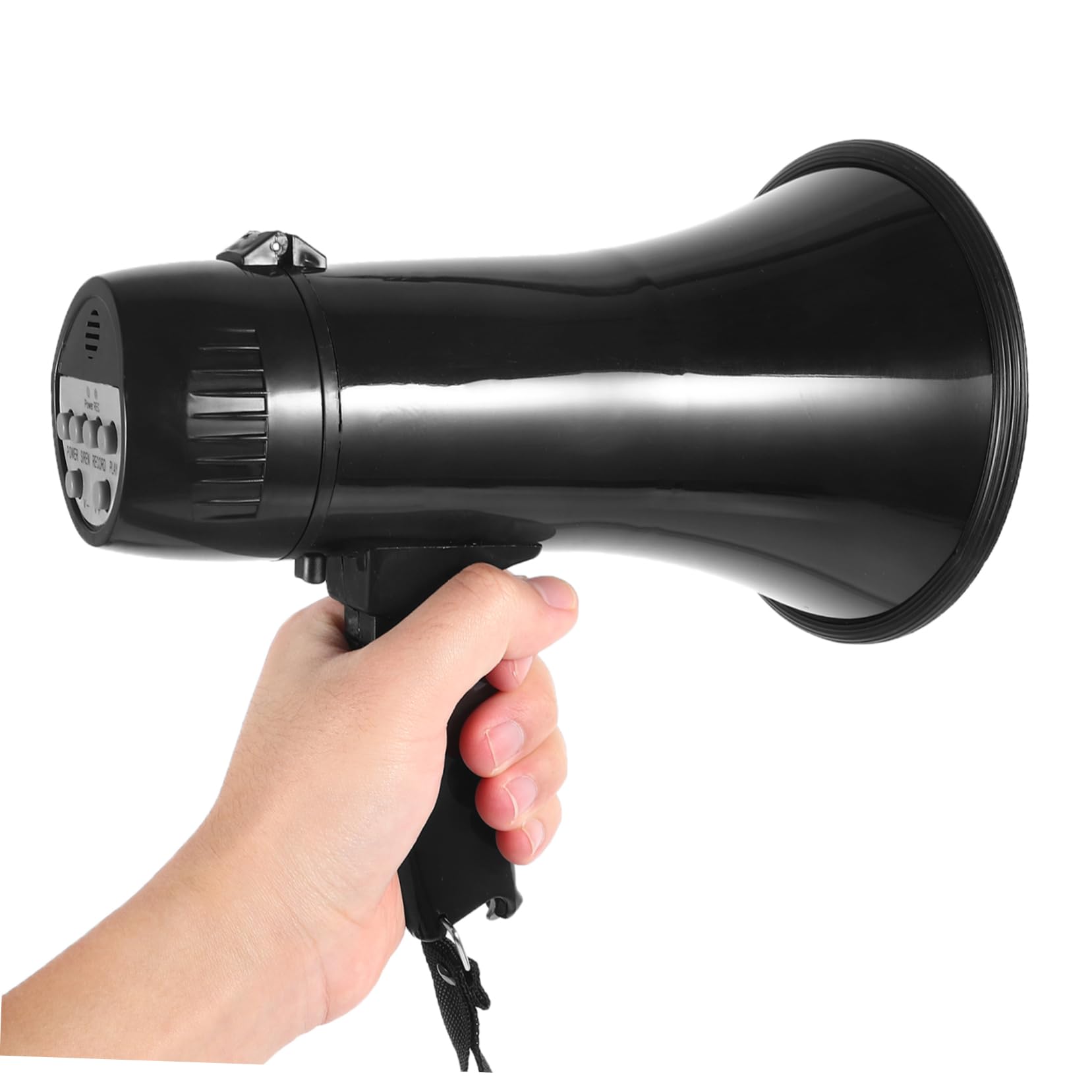 KOMBIUDA Megáfono Portátil con Función De Grabación Altavoz Manual para Animación Deportiva y Seguridad Ahorro Energético Color Negro Requiere Pilas
